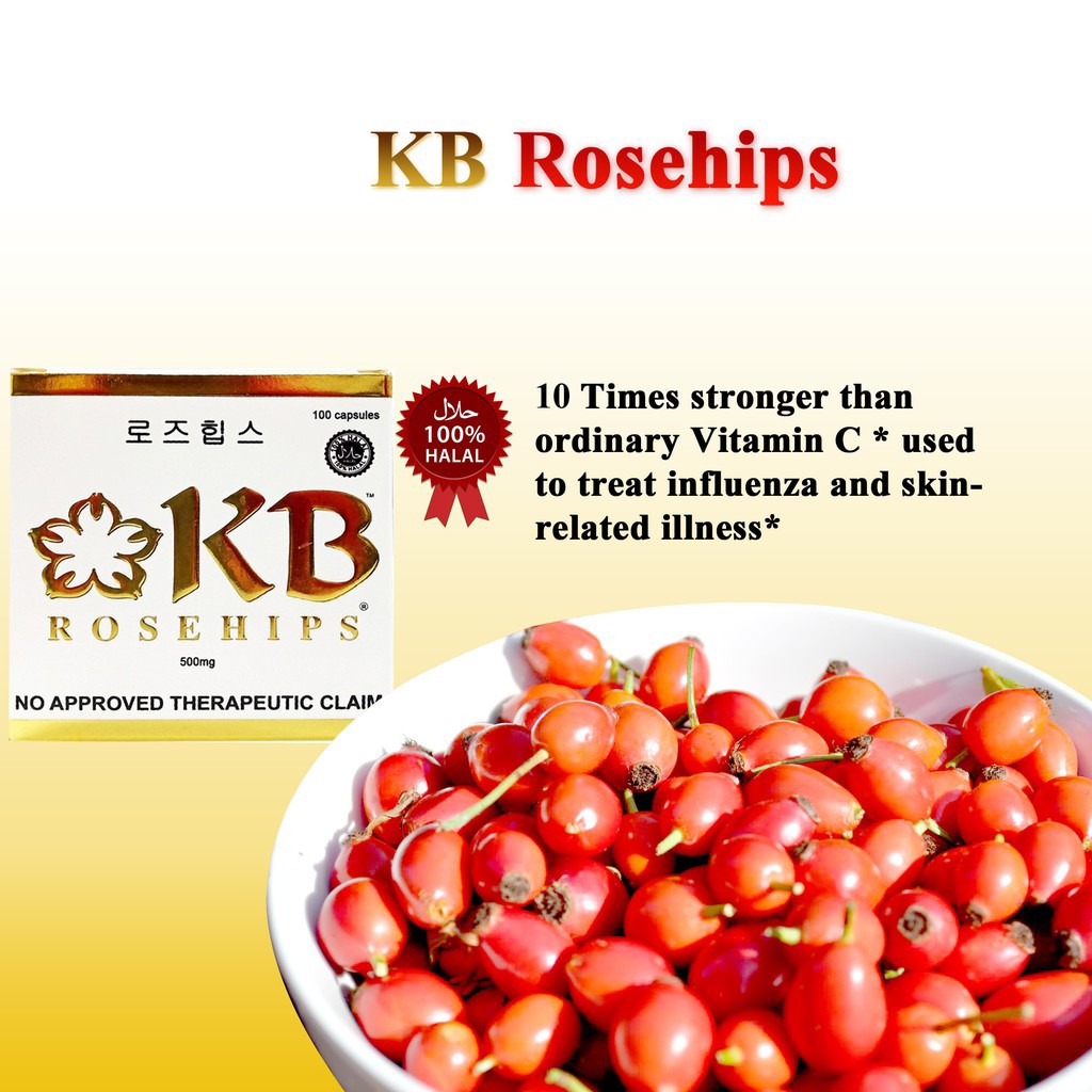 KB Vitamin C Rosehips 500mg Capsule 100's